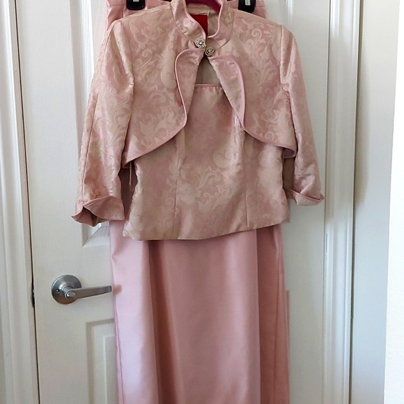 JS Collections, ladies 3 piece formal wear, long skirt,bustier top,short jacket - Picture 1 of 9